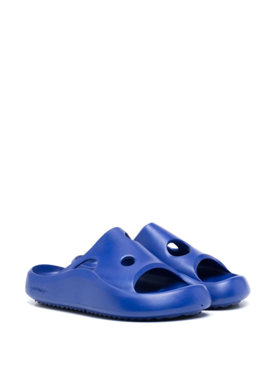 Shop Off-white Meteor Cut-out Slides In Blue