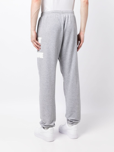 Shop Natasha Zinko Cut Out-heart Track Pants In Grey