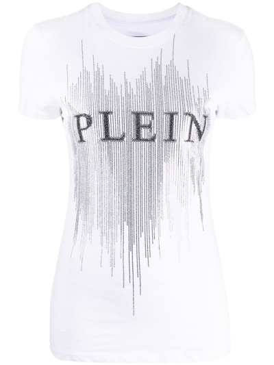 Philipp Plein Sexy Pure Fit Logo-appliqué T-shirt In White