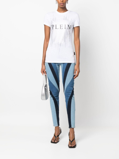 Philipp Plein Sexy Pure Fit Logo-appliqué T-shirt In White
