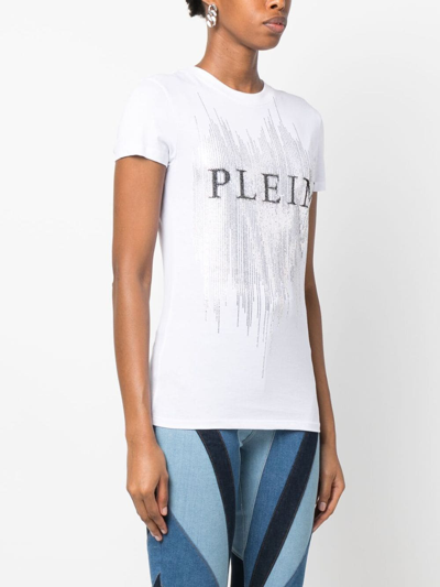 Philipp Plein Sexy Pure Fit Logo-appliqué T-shirt In White