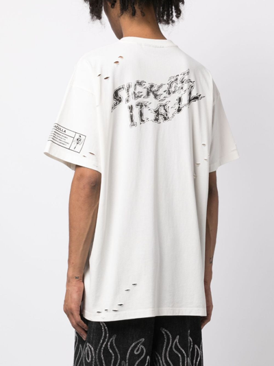 Haculla Caught My Eye Studded T-shirt In White