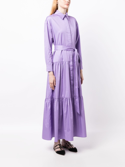 Shop Evi Grintela Thea Cotton Maxi Dress In Purple
