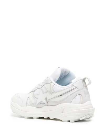 Shop A Bathing Ape Chunky-sole Lace-up Sneakers In White
