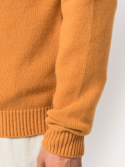 Shop Barena Venezia Long-sleeved V-neck Jumper In Orange