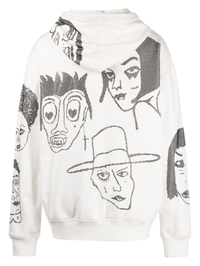 Haculla They're Watching Cotton Hoodie In White