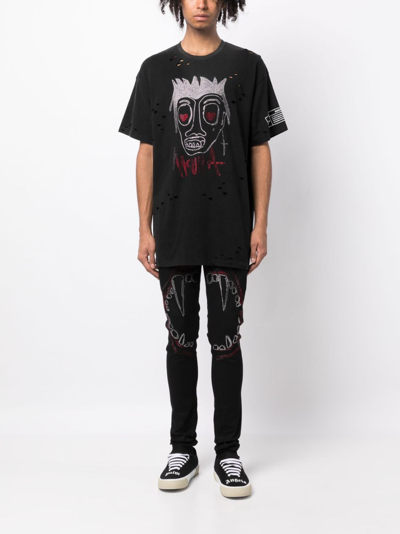 Haculla Heart Eyes For You Studded T-shirt In Black