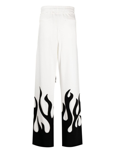 Shop Haculla Up In Flames Knit Trousers In White