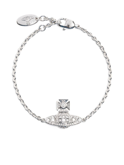 Vivienne Westwood Orb-charm Chain Bracelet In Silver