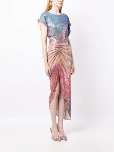 Shop In The Mood For Love Bercot Sunset Midi Dress In Multicolour