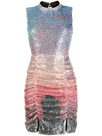 Shop In The Mood For Love Persefone Sunset Mini Dress In Multicolour