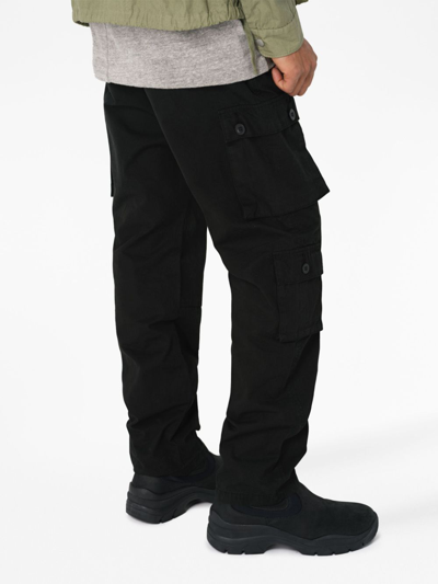 Shop John Elliott Straight-leg Cotton Trousers In Black