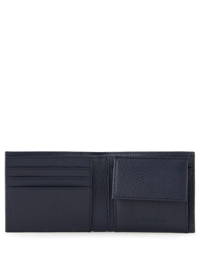 Shop Emporio Armani Logo-lettering Bi-fold Wallet In Black