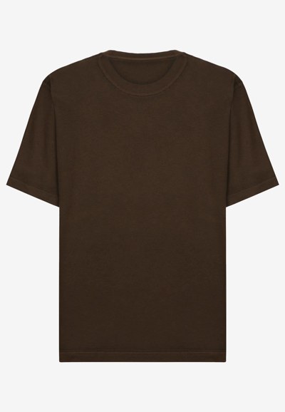 Shop Dolce & Gabbana Dg Logo Print T-shirt In Brown