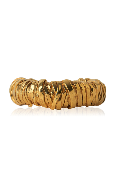 Shop Paola Sighinolfi Wrap 18k Gold-plated Cuff