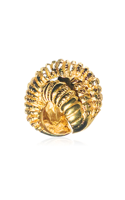 Shop Paola Sighinolfi Totem 18k Gold-plated Ring