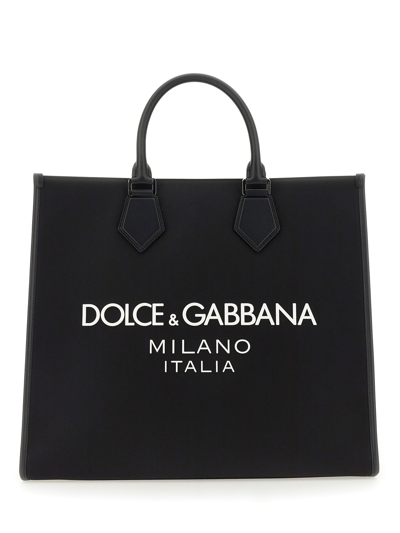 Shop Dolce & Gabbana Large Shopping Bag In Black