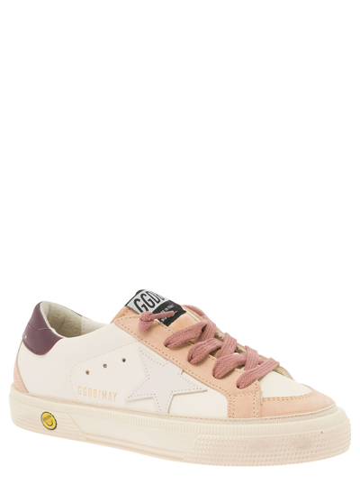 Shop Golden Goose May Leather Upper Star And Heel Suede Toe And Spur Include Il Codice Gyf00604 F004879 -82413 Dal 28  In Beige