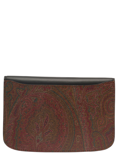 Shop Etro Portafoglio Donna 9,5x6,5 In Black