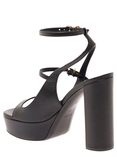 Givenchy Elevated Sandals With Platform Sole And Block Heel In Black