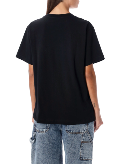 Shop M05ch1n0 Jeans Peace Symbol Jersey T-shirt In Black