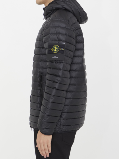 Shop Stone Island Compass-patch Padded Jacket In Black