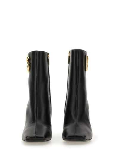 Shop Dolce & Gabbana Ankle Boot With Logo In Nero