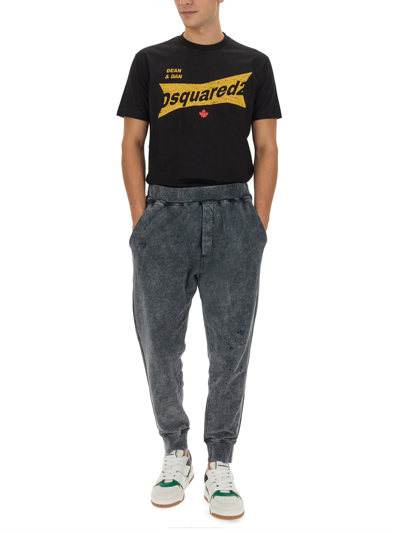 Shop Dsquared2 Jogging Pants In Grigio