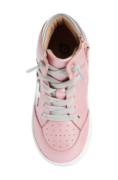 Shop Old Soles Kids' Starling Metallic High Top Sneaker In Pearlised Pink