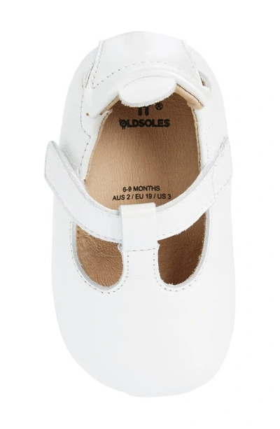 Shop Old Soles Kids' Ohme T-strap Shoe In Nacardo Blanco