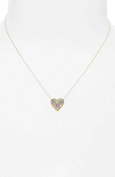 Bony Levy 14k Gold Pavé Heart Pendant Necklace In 14k Yellow Gold