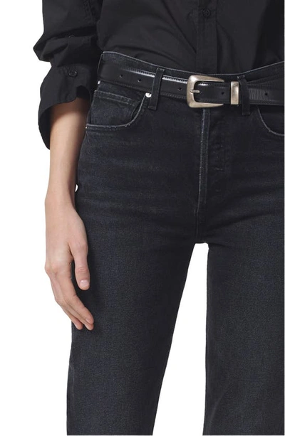 Shop Citizens Of Humanity Isola Frayed Crop Bootcut Jeans In Stormy