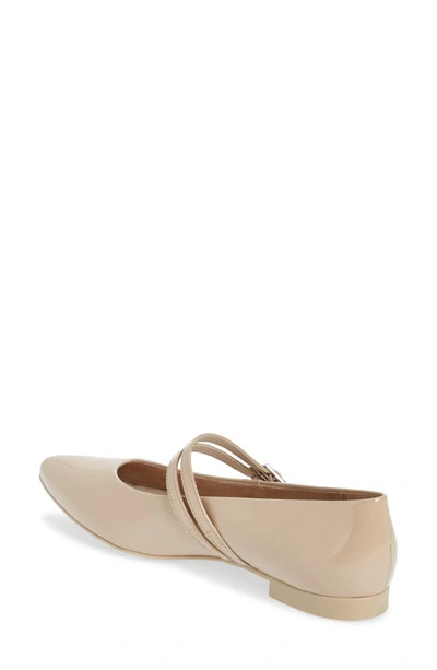 Paul Green Stella Pointed Toe Flat In Sahara Patent