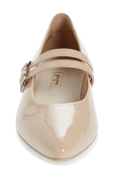 Paul Green Stella Pointed Toe Flat In Sahara Patent