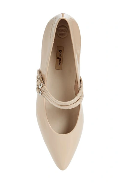 Paul Green Stella Pointed Toe Flat In Sahara Patent