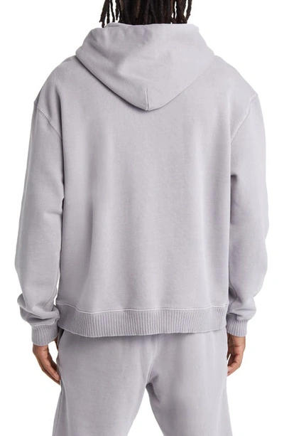 Shop Elwood Core Oversize Organic Cotton Brushed Terry Hoodie In Vintage Lavender