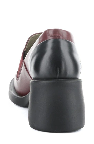 Shop Fly London Huch Loafer In Wine/ Black