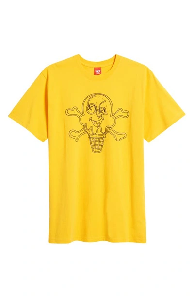 Shop Icecream Color Time Graphic T-shirt In Saffron