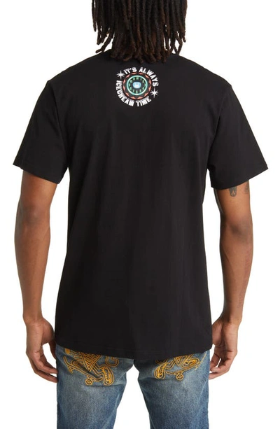 Icecream Fauxlex Cotton Graphic T-shirt In Black | ModeSens
