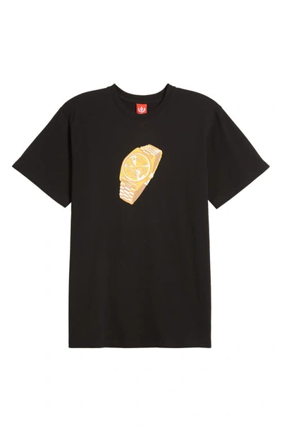 Shop Icecream Fauxlex Cotton Graphic T-shirt In Black