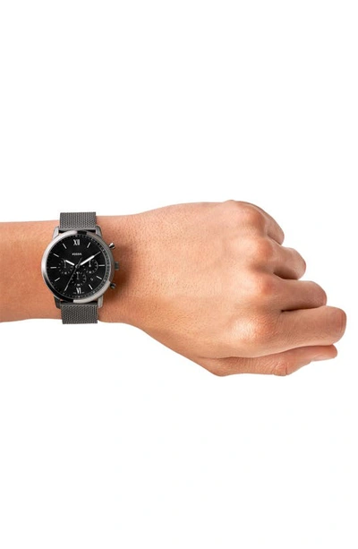 Fossil Neutra Mesh Strap Chronograph Watch, 44mm In Smoke