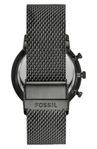 Fossil Neutra Mesh Strap Chronograph Watch, 44mm In Smoke