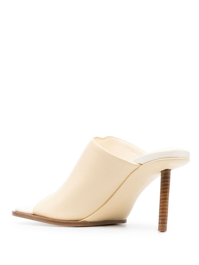 Shop Jacquemus Les Mules Rond Carré Leather Mules In Neutrals