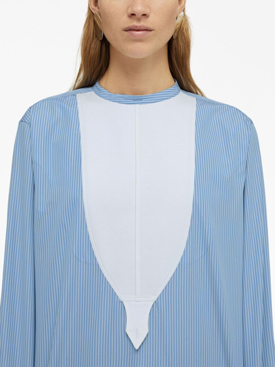Jil Sander Cotton Poplin Blouse In Blue