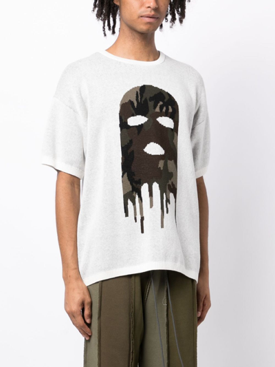 Shop Mostly Heard Rarely Seen Brushed Graphic-print Cotton T-shirt In White
