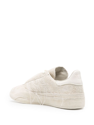 Shop Y-3 Gazelle Fringe-detail Suede Sneakers In White