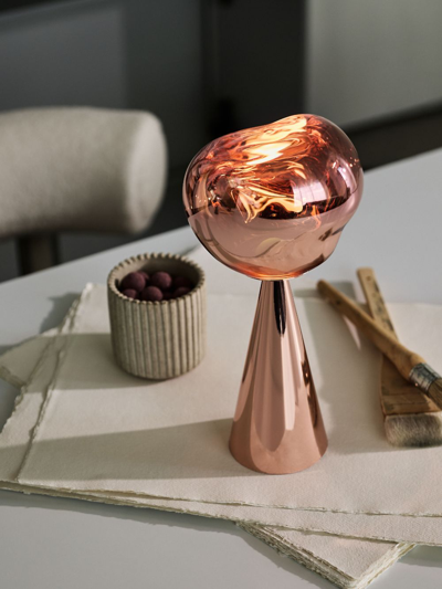 Shop Tom Dixon Melt Portable Led Un Light In Brown