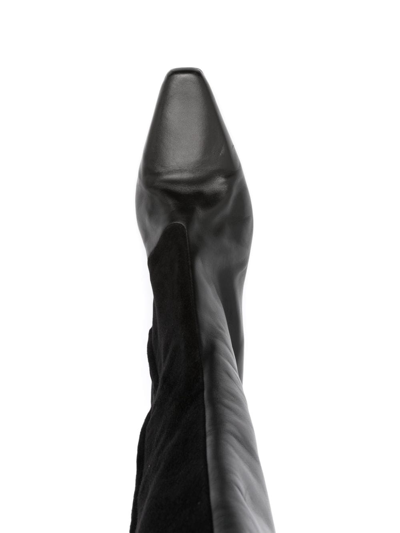 Shop Totême The Slim 35mm Knee-high Boots In Black