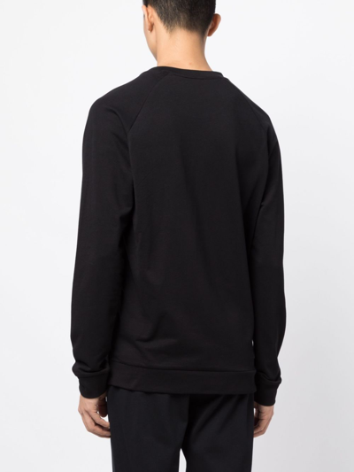 Shop Hugo Boss Authentic Cotton Sweatshirt In Black