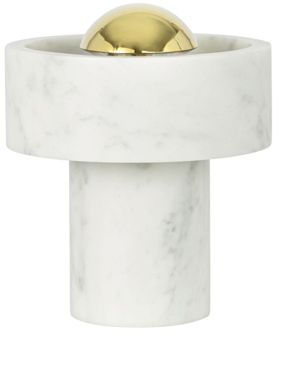 Shop Tom Dixon Stone Portable Led Un Light In Neutrals